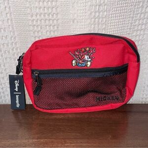 Loungefly Disney Fanny Pack Mickey Mouse Belt Bag Red Black NEW